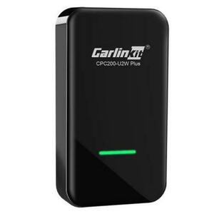 Adaptor pentru CarPlay wireless CarlinKit 3.0 U2W Plus, WiFi 5G, Bluetooth, Conectare automata (Negru) imagine