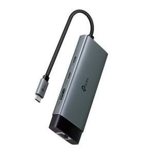 Docking Station TP-Link UH6120C, 6-in-1, 1 x HDMI, 1 x RJ45, 2 x USB 3.0, 2 x USB-C, PD 100W, carcasa aluminiu (Gri) imagine