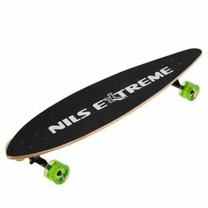 Longboard lemn Nils Extreme 103x25cm, (Negru/Verde) imagine