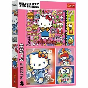 Puzzle Trefl din 2 x 200 piese - Hello Kitty si prieteni imagine