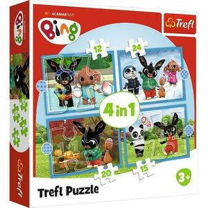 Trefl Puzzle 4 in 1 piese - Bing fericit imagine