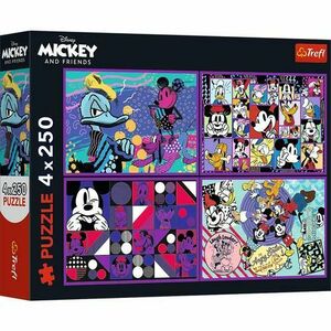 Puzzle Trefl din 4 x 250 piese - Seria aventurilor lui Mickey Mouse imagine