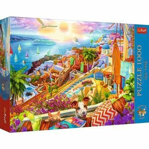 Puzzle Trefl din 1000 piese - Vizitand Santorini imagine