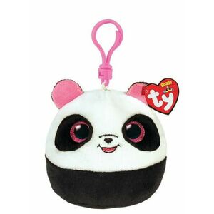 Breloc de plus Ty Squishy Beanies Panda Bamboo, 85 mm (Multicolor) imagine