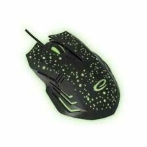 Mouse Optic Gaming Esperanza Galaxy EGM212, 1.2m, USB-C (Negru/Verde) imagine