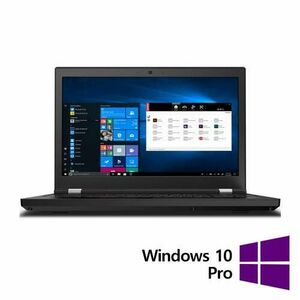 Laptop Refurbished LENOVO ThinkPad P15 Gen 1, Intel Core i7-10850H 2.70 - 5.10GHz, 32GB DDR4, Placa Video Nvidia Quadro T2000 4GB, 512GB SSD, 15.6 Inch Full HD, Webcam + Windows 10 Pro imagine