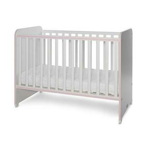 Patut Lorelli Sweet Dream White Orchid Pink, 2 nivele de inaltime, muchii rotunjite, grilaj detasabil, 60x120 cm imagine