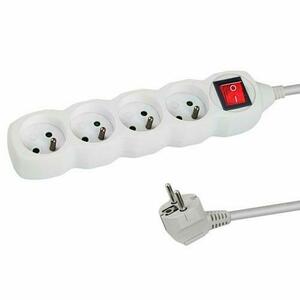 Prelungitor Esperanza ELK212W, switch ON/OFF, 4 prize, 1.5m (Alb) imagine