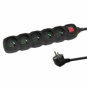 Prelungitor Esperanza ELK214K, switch ON/OFF, 5 prize, 1.5m (Negru) imagine