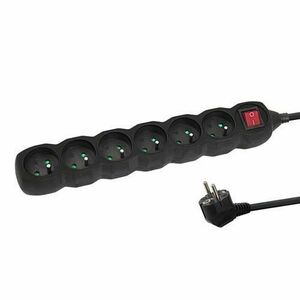 Prelungitor Esperanza ELK217K, switch ON/OFF, 6 prize, 1.5m (Negru) imagine