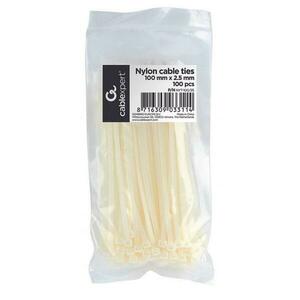 Cabluri management Gembird NYT-100/25, nylon, 100mm, 2.5mm, 100 bucati imagine