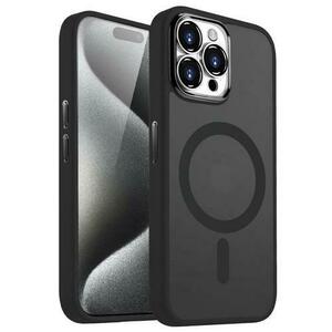 Husa Lemontti Guardian Magsafe compatibila cu iPhone 15 Pro Max, Transparent/ Negru imagine