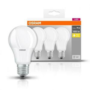 Set 3 becuri Led Osram, E27, 10, 5W, 1055 lumeni, lumina calda(2700K), durata de viata 10.000 ore, clasa energetica A++ imagine