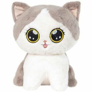 Jucarie de plus Pisica Molly, 25cm (Alb/Maro) imagine