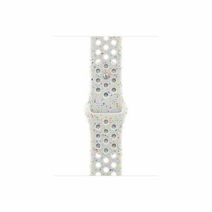 Curea Smartwatch Apple MYL43ZM/A pentru Watch 46mm, Nike Sport Band, S/M (Alb) imagine