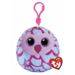 Breloc de plus Ty Bufnita, 8.5 cm (Roz/Mov) imagine