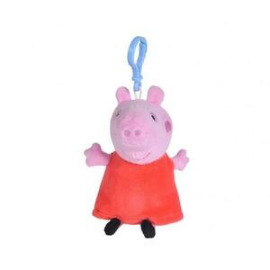Breloc de plus Peppa Pig, 10cm (Roz/Rosu) imagine