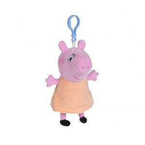 Breloc de plus Peppa Pig - Mummy Pig, 10cm (Roz/Portocaliu) imagine