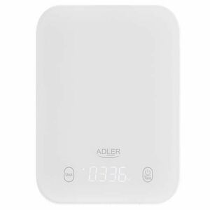 Cantar de bucatarie Adler AD 3181w, 10 kg, Precizie 1 g, Functie Tara, Afisaj LED, Unitati de masura kg, lb, g (Alb) imagine