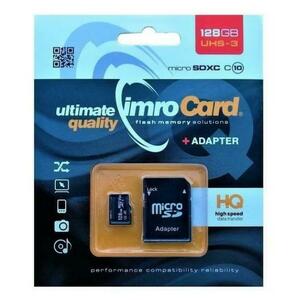 Card Memorie microSDXC Imro, 128Gb, Clasa 10 / UHS-1 U3, Cu Adaptor imagine
