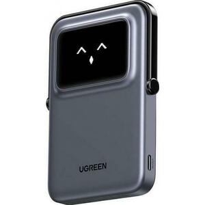 Baterie Externa Wireless UGREEN PB571 Uno, 5000mAh, 20W, PD + FQI, 1 x QI - 1 x USB-C, Gri imagine