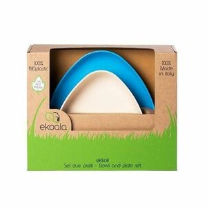 Set 2 farfurii eKoala, BIOplastic, Albastru imagine
