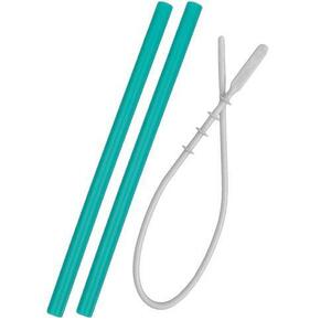 Set paie si perie Minikoioi Aqua Green, 100% Silicon imagine