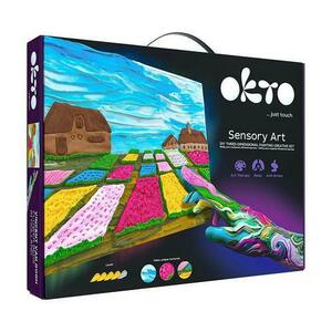 Set pictura 3D cu argila usoara, 30x40cm, Flowers imagine