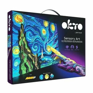 Set pictura 3D cu argila usoara, 30x40cm, Starry night imagine