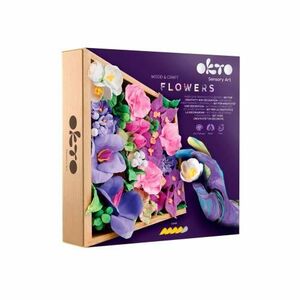Set creatie Wood & Craft, OKTO - Flowers, 21x21 cm - Inspiration imagine