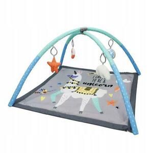 Covor educational copii Momi Lamalove, 81cm x 81cm x 45cm, Varsta 0-12 luni, Multicolor imagine