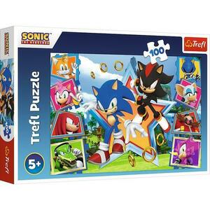 Puzzle Trefl 100 piese - Minunata lume a lui Sonic imagine