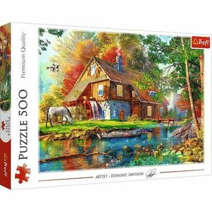 Puzzle Trefl 500 piese - Casa langa lac imagine