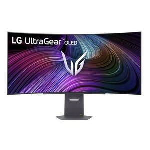Monitor Gaming OLED LG UltraGear 44.5inch 45GX90SA-B, WQHD (3440 x 1440), HDMI, DisplayPort, Ecran curbat, Boxe, 0.03 ms, 240 Hz (Negru) imagine