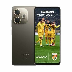 Telefon Mobil Oppo A5 Pro, Procesor Mediatek Dimensity 6300 Octa-Core, IPS LCD Capacitive touchscreen 6.67inch, 8GB RAM, 256GB Flash, Camera Duala 50+2MP, 5G, Wi-Fi, Dual SIM, Android (Negru/Maro) imagine