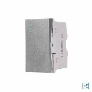 Modul Intrerupator Simplu Cap-Scara Mecanic 1M LUXION, Standard Italian (Gri) imagine