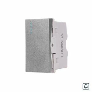 Modul Buton Revenire Mecanic (Sonerie) 1M LUXION, Standard Italian (Gri) imagine