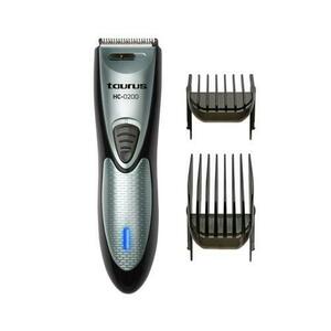 Masina de tuns Taurus HC-0200, 3 V, 300mA, Autonomie 30 minute, LED, 11 lungimi, 2 piepteni (Gri) imagine