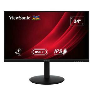 Monitor IPS LED ViewSonic 23.8inch VG2409-MHDU-2, Full HD (1920 x 1080), HDMI, DisplayPort, Boxe, Pivot, 100 Hz, 4 ms (Negru) imagine