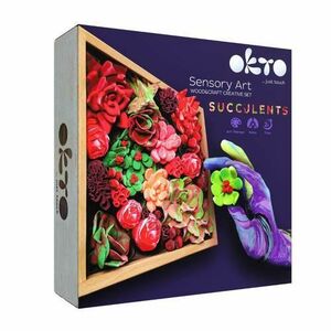 Set creatie Succulents Wood&Craft, Argila, 21 x 21 cm imagine