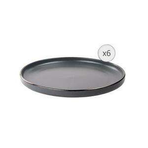 Set farfurii Heinner CALYPSO HR-WDF-G276, Ceramica, 27 cm, 6 piese (Negru) imagine