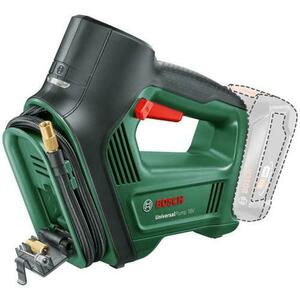 Mini compresor pneumatica pe acumulator Bosch Universal Pump 0603947100, 18 V, 10.30 bar, 150 psi, 1030 Kpa, 30 l/min volum maxim, supapa Presta, ac pentru minge, adaptor volum, fara acumulator/incarcator imagine