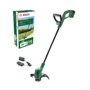Trimmer de gazon cu acumulator BOSCH EasyGrassCut 18V-26, diametru de taiere 26 cm, fir taiere semiautomat, 2 x acumulatori PBA 18 V 2.0 Ah, incarcator AL 1810 CV imagine