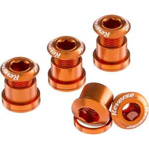 Set 4 suruburi angrenaj Reverse Chainring Bolt, Portocaliu imagine