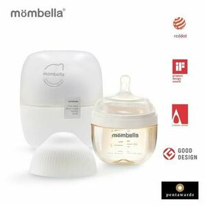 Biberon Anticolici Mombella Breast-Like, 120ml, Tetina S flux lent, PPSU, Alb imagine