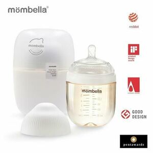 Biberon Anticolici Mombella Breast-Like, 210ml, Tetina M flux mediu, PPSU, Alb imagine