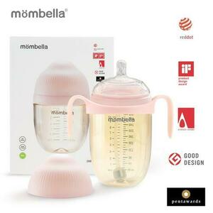 Biberon Anticolici Mombella Breast-Like, 300ml, Tetina 360° XL Flux Consistent, PPSU, Roz imagine