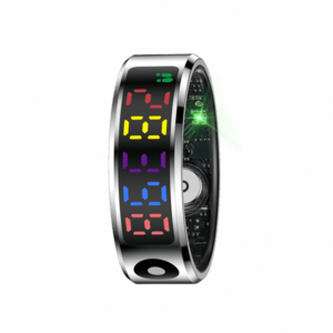 Inel inteligent iSEN R12 Smart ring, Ritm cardiac, Oxigen in sange, HRV, Stres, Somn, Contor pasi distanta si calorii, Temperatura, Moduri sport, Fotografi la distanta, Carcasa de incarcare, 16 mAh (Argintiu) imagine