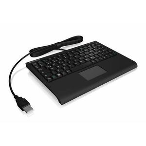 Tastatura office KeySonic ACK-3410(US), USB, Layout US, Touchpad (Negru) imagine