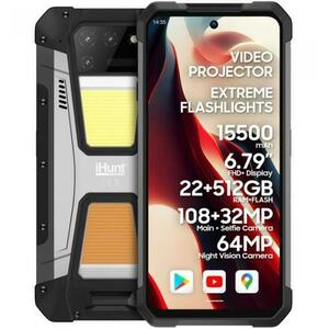 Telefon Mobil iHunt Titan Metal P22000 Projector PRO, Procesor MediaTek MT6789, Ecran 6.79inch, 12GB RAM, 512GB Flash, Camera Tripla 108 + 64 + 16MP, Wi-Fi, 4G, Dual Sim, Android (Negru/Gri) imagine